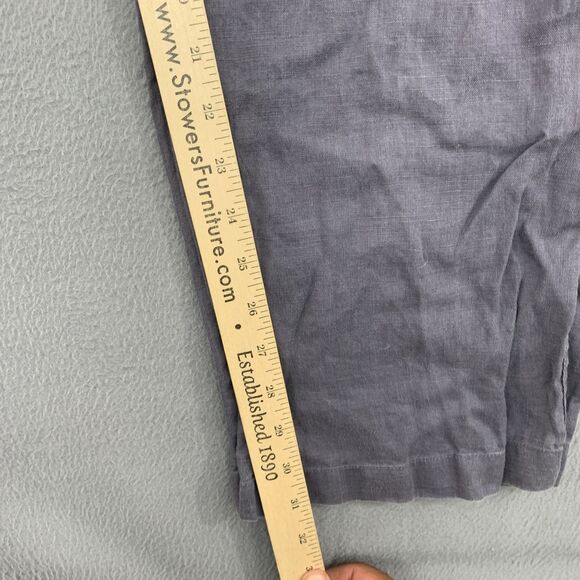 Allen Allen Pants Womens Large Gray Linen Wide Leg Pull On Casual Relaxed Fit - Picture 6 of 14